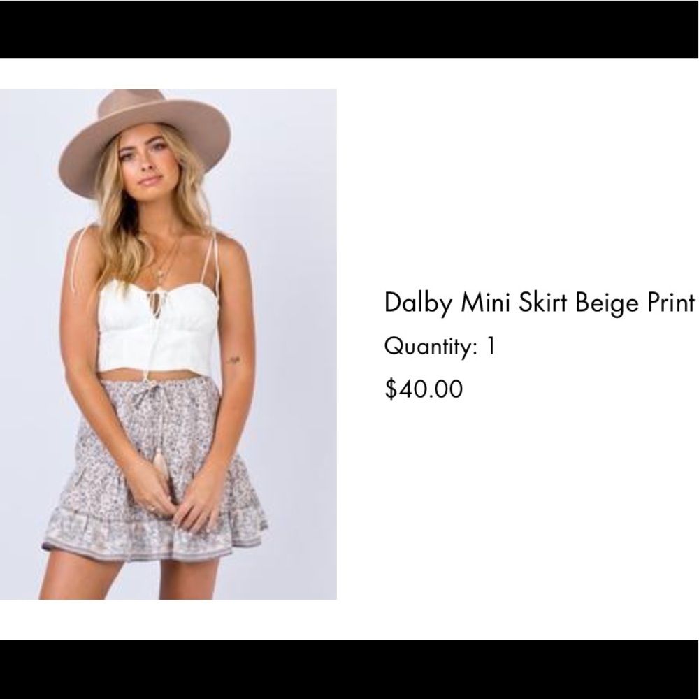 Princess Polly Floral Skirt US 4